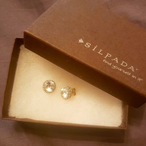 Gorgeous genuine silver and crystal earrings